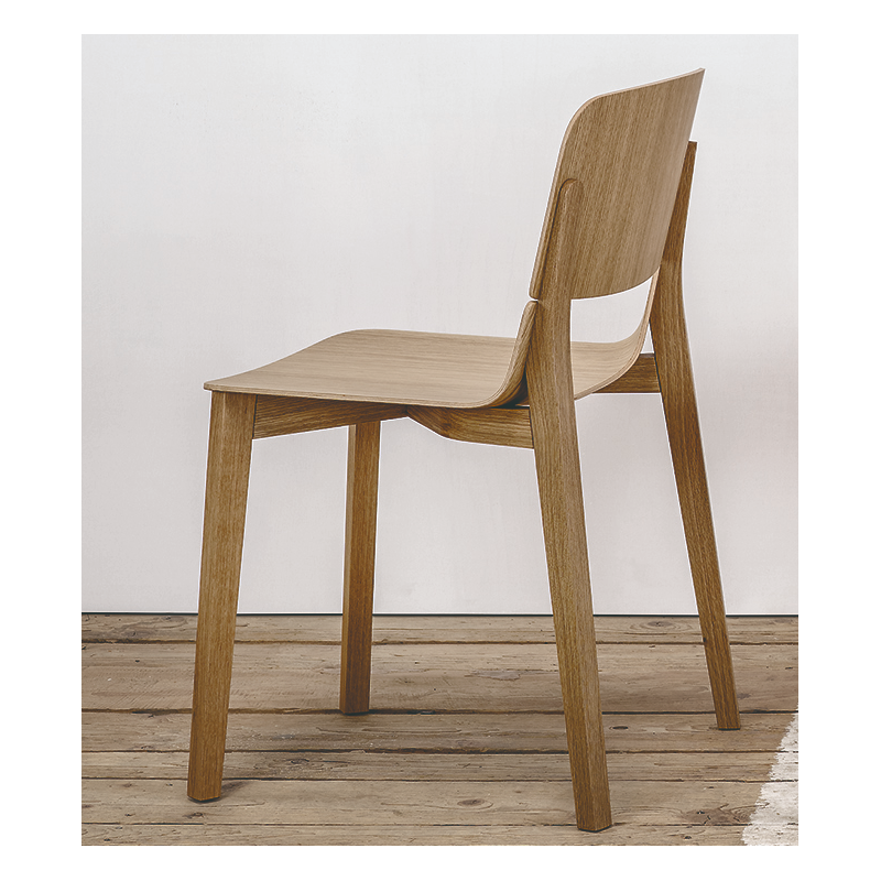 Ton Leaf Dining Chair Stained Beech