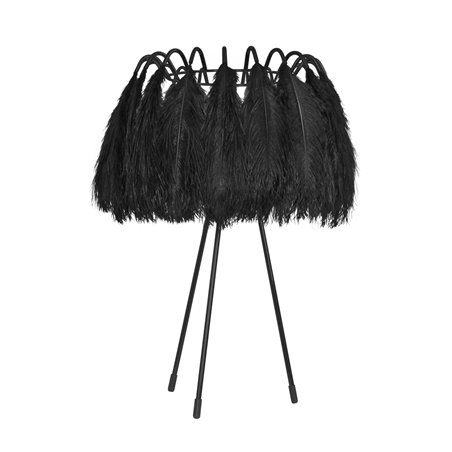 Mineheart All Black Feather Table Lamp