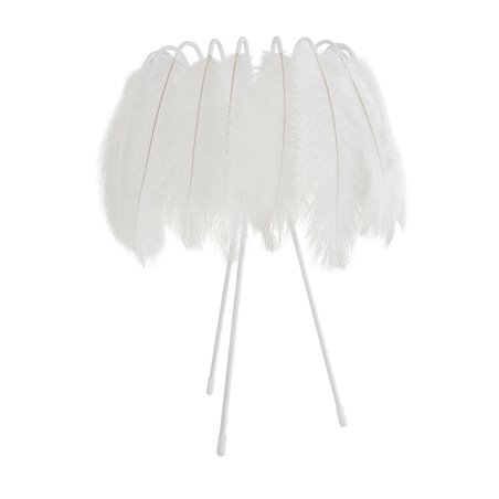 Mineheart All White Feather Table Lamp