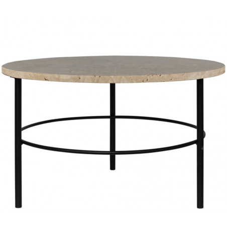 Dome Deco Montreux Round Coffee Table Tavertine Marble Top