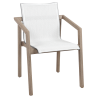 Les Jardins Skaal Outdoor Dining Chair With Arms| Light Grey