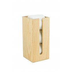Wireworks Contemporary Oak Toilet Roll Holder Box Mezza